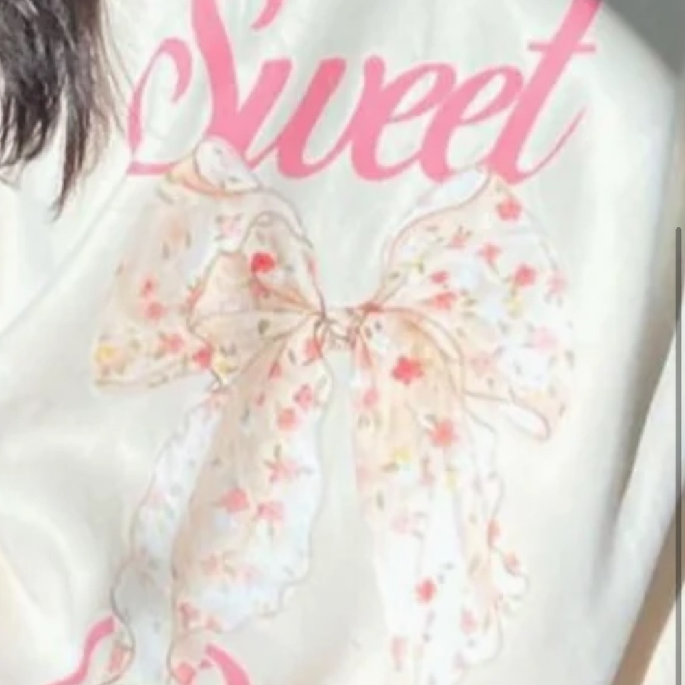 SWEET DREAMS VINTAGE BOW CREWNECK SWEATSHIRT!! Quality!!!!! New M - Picture 3 of 6